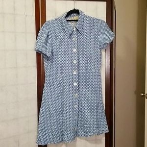 blue button down dress 5/$35